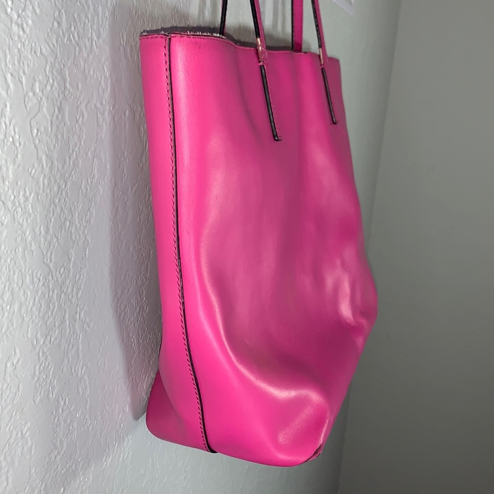 Kate Spade Pink Tote Bag Red Interior Large Shoulder Purse - Picture 4 of 16